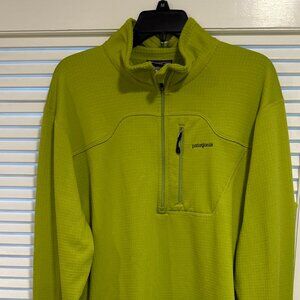 Patagonia Men's XXL R1 Mid-Lightweight Fleece 1/4 Zip Neon